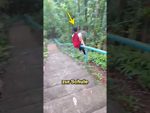 Diese Kinder gehen jeden Tag so zur Schule! 🛝😯 thumbnail