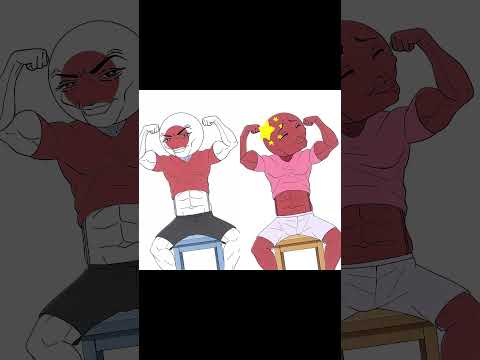 STRONG MUSCLES OF THE BODY 😈 #countryhumans thumbnail