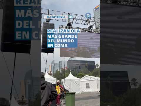 Ola Más Grande del Mundo reúne a miles en Reforma #shorts thumbnail