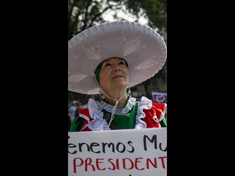 SHEINBAUM conmemora su triunfo electoral en el Monumento a la Revolución #shorts thumbnail