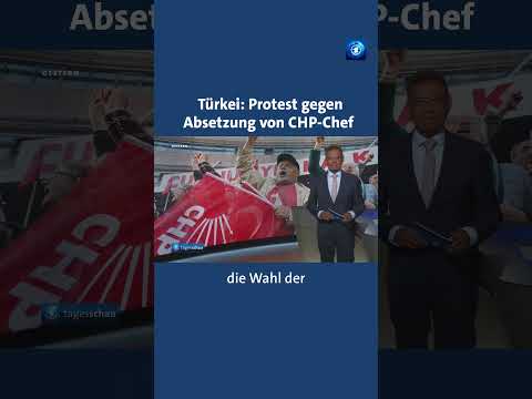 Türkei: Protest gegen die Absetzung von Oppositionsführer Özel #türkei #chp #tagesschau #nachrichten thumbnail