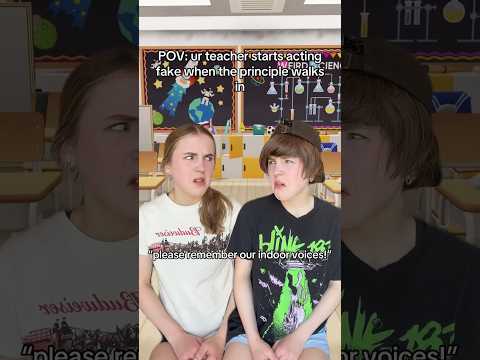 POV: ur teacher starts acting fake when the principle walks in #comedy #skit #pov thumbnail