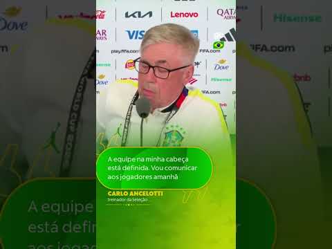 ANCELOTTI AFIRMA QUE JÁ TEM A EQUIPE DEFINIDA | #shorts | ge.globo thumbnail