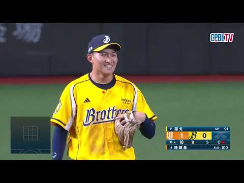 06/03 統一 VS 中信 六局上，陳統恩驚險接殺界外飛球，羅戈越投越穩成功封鎖猛獅打線 thumbnail