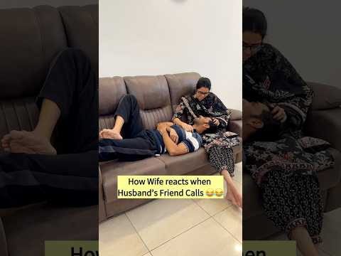 My wife reaction when my friend calls 😂😂 #vijayandvaishu #comedy thumbnail