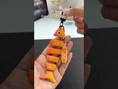 I made a Real Moving Fish Keychain ?✨#shorts #art #diy #craft #yoytubeshorts thumbnail