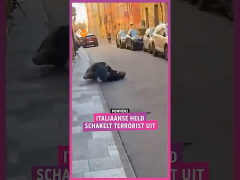 Deze HELD in Italië overmeestert aanslagpleger in Modena! #pownews #modena #terrorist thumbnail