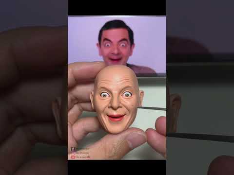 Mr. Bean Clay Bobblehead ：Crafting the Funny Face - Part 1 thumbnail