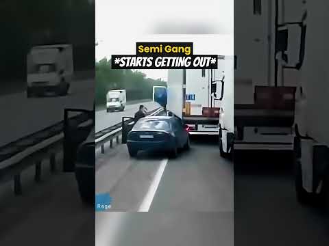 Karen Gets Karma For Brake-Checking Semi #shorts thumbnail