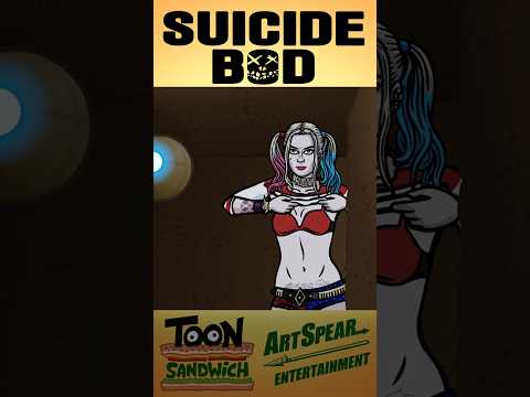 Waking up next to Harley Quinn - TOON SANDWICH #dc #harleyquinn #margotrobbie #funny #animation thumbnail
