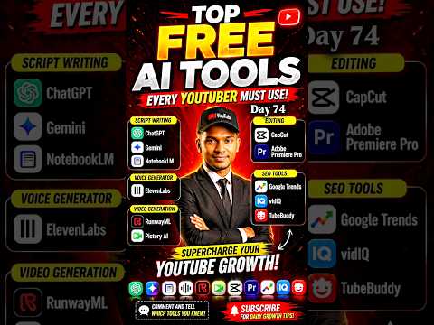 FREE AI Tools for YouTubers ? (Script to SEO) thumbnail