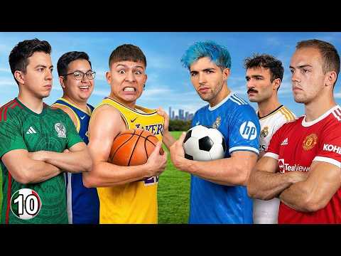 Me Enfrenté contra 10 Youtubers en Retos de Futbol..  - Atrapados en Mexico Día 10 thumbnail