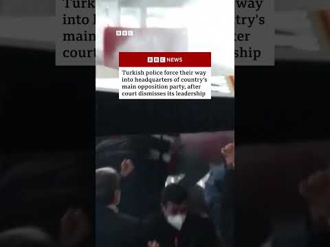 Turkish riot police storm opposition offices after leaders ousted. #Turkey #BBCNews thumbnail