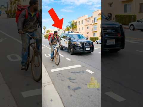 Officer Replaces Old Bicycle With A Red Motorcycle #shorts #kindness thumbnail