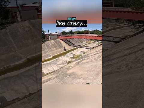 Biker Tries To CLEAR FENCE GAP ?️? thumbnail
