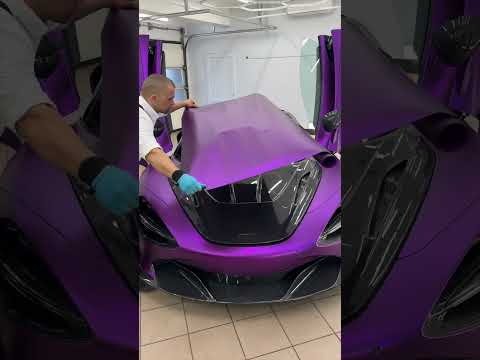 McLaren 720S Matte Purple Chrome Hood Wrap 🚗🎨✨ thumbnail