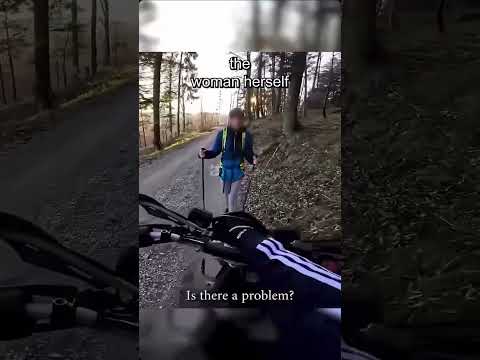 Karen vs biker ? #fypshorts #motorcycle #karen #biker #motorcyclecrash #funny #fail thumbnail