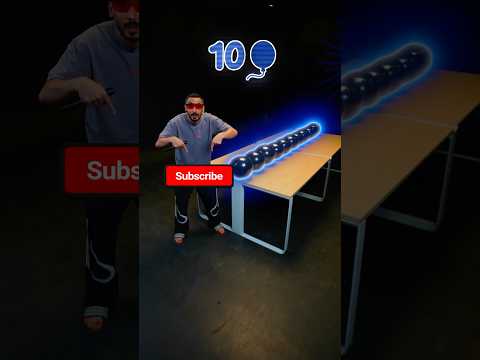 اقوى ليزر🔥هل يقدر يفقع 10 بلونات؟🎈 thumbnail