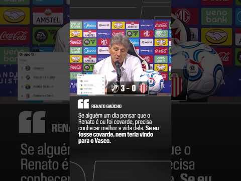 VASCO: RENATO GAÚCHO É SINCERO! #shorts thumbnail