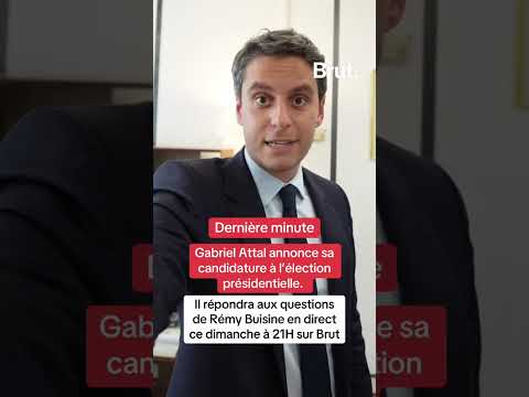 Gabriel Attal annonce sa candidature à l’élection présidentielle. thumbnail