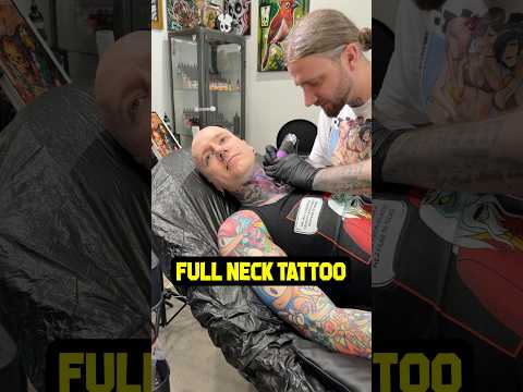 FULL NECK TATTOO FINISHED!! #Tattoo #NeckTattoo thumbnail