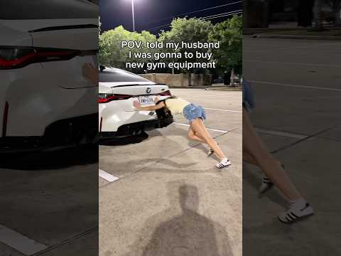 The perfect gym equipment #bmwm4 #cargirl #funny #relationship #relatable #shorts thumbnail