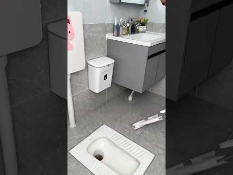 Wall-Mounted Smart Lid Trash Can 📌 Getting it off the floor is the upgrade nobody talks about. 🗑️✨ thumbnail