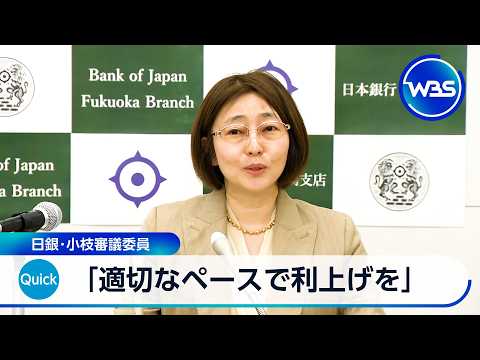 「適切なペースで利上げを」 日銀･小枝審議委員【WBS】 thumbnail