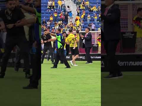 Este seguidor azulcrema saltó al campo para festejar la tercera estrella con el América thumbnail