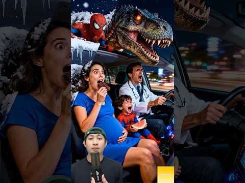 ADIK KAGET LIHAT DINOSAURUS DIATAS MOBIL‼️🤯😱@MinionsJ #remix #dubbing #trending thumbnail