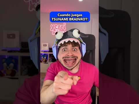 Cuando juegas Escapa de Tsunami BrainRot🌊⚠️#comedia thumbnail