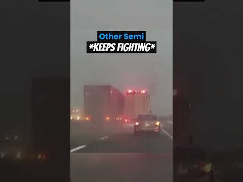 Crazy Semi Gets Instant Karma #shorts thumbnail