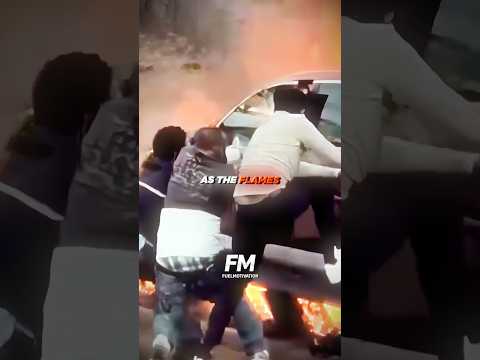 He Was Trapped Inside A BURNING Car... ?? thumbnail