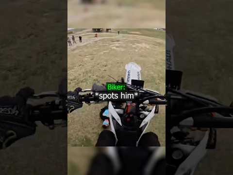 Biker Jumps Over Him !? thumbnail