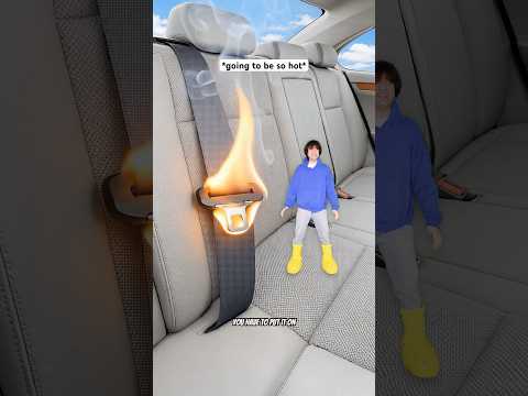 When You Touch The Metal Part Of The Seatbelt On A Hot Day ? #shorts #relatable thumbnail