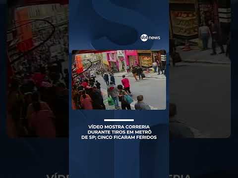 Vídeo mostra correria durante tiros em metrô de SP; cinco ficaram feridos | #SBTNews thumbnail