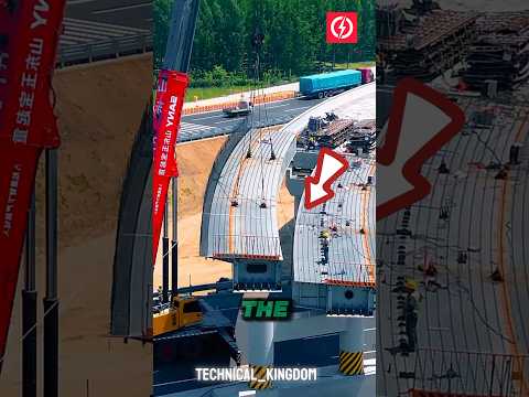 Expressway Hub Ramp Steel Girder Box Installation Process ✨😲 #construction #shorts #viral thumbnail