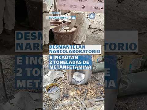 Golpe a “Los Mayos”: Semar incauta metanfetamina y químicos en Culiacán #shorts thumbnail