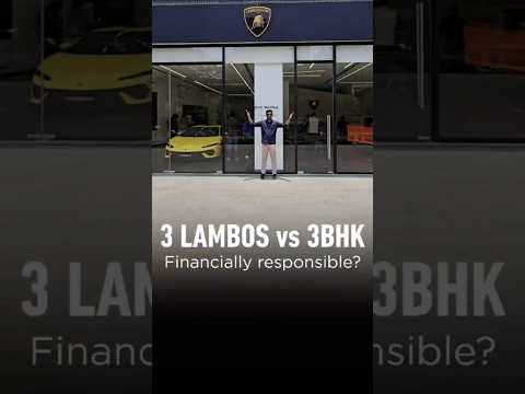 Would you buy 3 Lambos or 3BHK for ₹20 crore? #shorts thumbnail