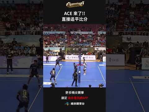 #TPVL  ACE 來了!!直接追平比分#台鋼天鷹 #桃園雲豹飛將#shorts thumbnail