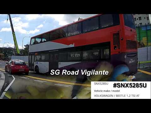 20may2026  #SNX5285U vw beetle fail to give way cut out and force sbs transit bus to swerve thumbnail