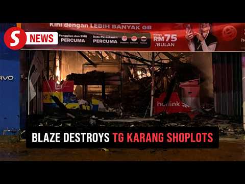 Fire destroys six shops in Tanjong Karang thumbnail
