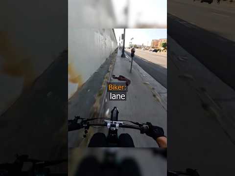 Biker Riding On Sidewalk😱 thumbnail