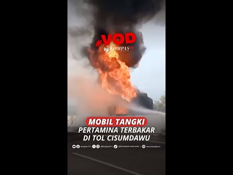 Mobil Tangki Pertamina Terbakar di Tol Cisumdawu #short thumbnail