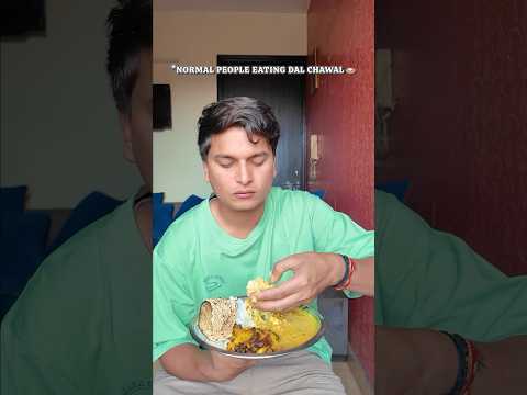 Normal people vs influencer eating dal chawal 🍛 most viral comedy 😂 #shorts  #bihariladka thumbnail