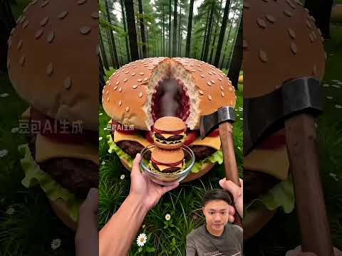 Burger raksasa di hutan⁉️ thumbnail