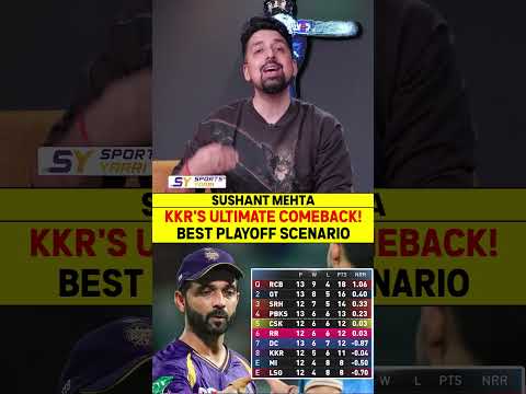KKR'S ULTIMATE COMEBACK! BEST PLAYOFF SCENARIO #kolkataknightriders #ajinkyarahane #iplplayoffs thumbnail