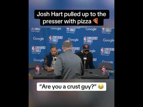 ? Josh Hart eating some well-deserved pizza after a playoff career-high in Game 2 ? thumbnail