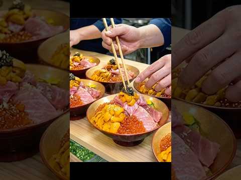 SNS에서 핫한 참치폭탄 해산물 덮밥?! 우니만 3종류나 써요! 카이센동 미식가들이 환장하는 일본식 해물덮밥 Japanese seafood rice bowl "Kaisendong" thumbnail