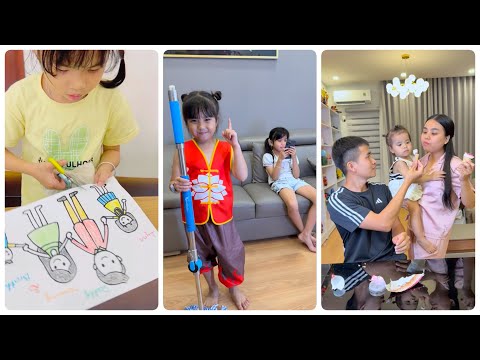 Big Sister and Little Sister Battle 🤣👧🏻💋 #shorts by Linh Nhi vs Su Hao thumbnail